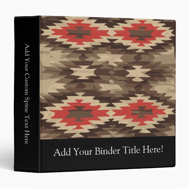 Brown/Terra Cotta Pattern Binder (Front/Spine)