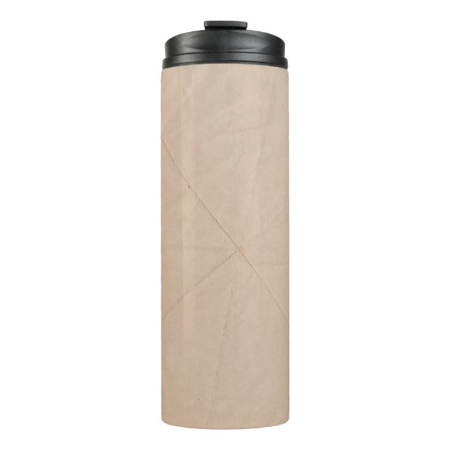 Brown textile thermal tumbler (Front)