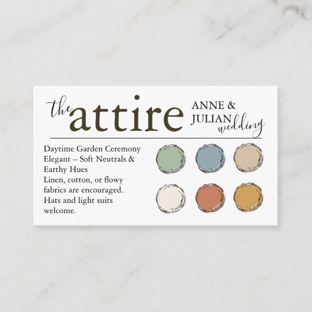 Brown The Attire QR Code enclosure Card  (Front)