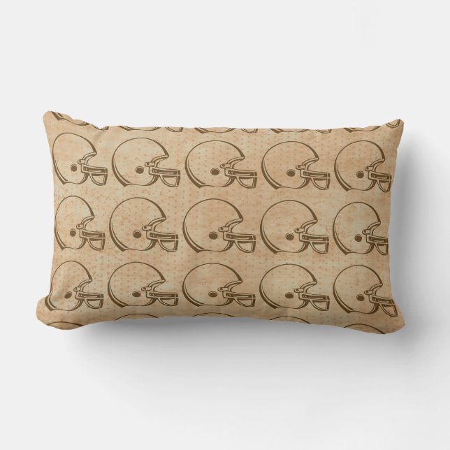 Brown theme football helmet pillow (Front)