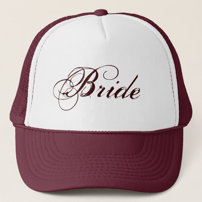 Brown theme natural Bride hat (Front)