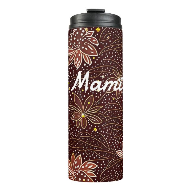 brown thermal tumbler (Front)
