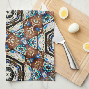 Brown thick thread mesh is what it looks like  thr kitchen towel