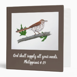 Brown Thrasher 1.5" Binder