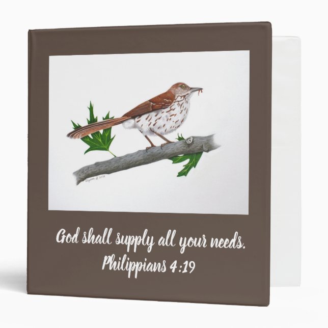 Brown Thrasher 1.5" Binder (Front/Inside)