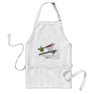 Brown Thrasher Inspirational Apron
