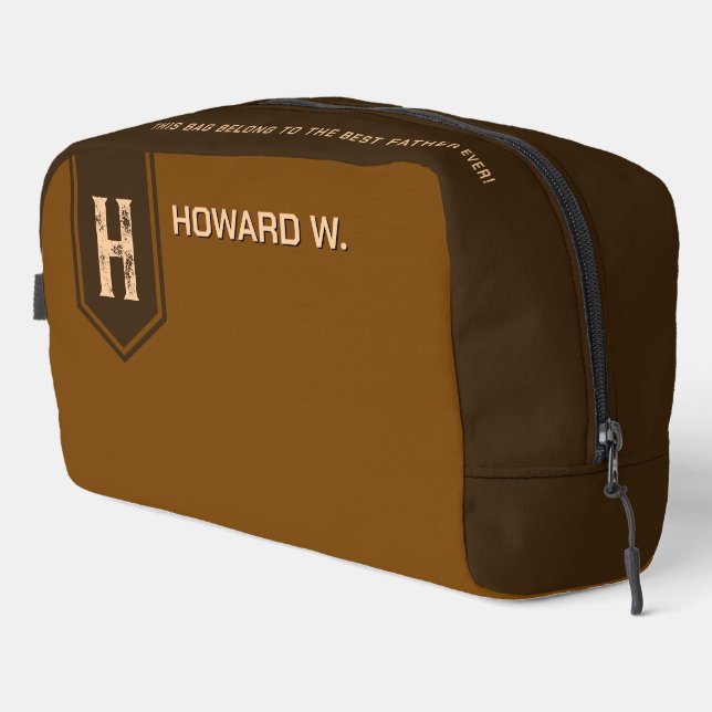 Brown Toiletry bag for Man/Father (Right Corner)