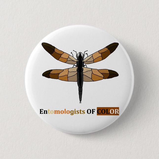 Brown-tone Dragonfly 2 Inch Round Button (Front)