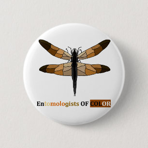 Brown-tone Dragonfly 2 Inch Round Button