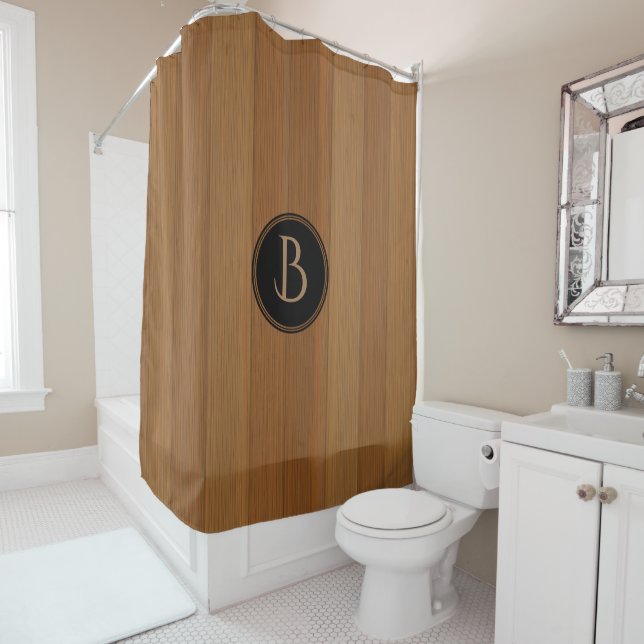 Brown Tones Wood Boards Monogram (In Situ)