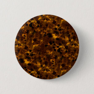 Brown Tortoise print 2 Inch Round Button