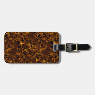 Brown Tortoise print Luggage Tag