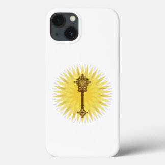 Brown Traditional Ethiopian Cross Design iPhone 13 Case
