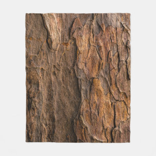 Brown tree bark in closeup photography fleece blanket