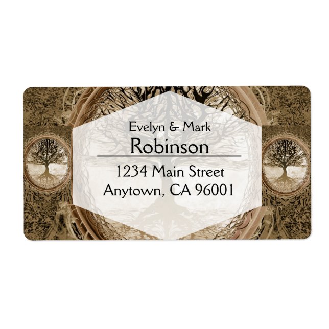 Brown Tree of Life Pattern (Front)