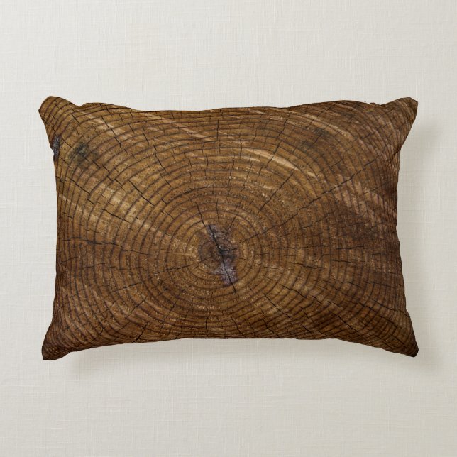 Brown tree trunk accent pillow (Front)