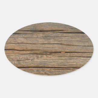 brown tree wood close up oval sticker