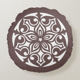 Brown TRIBAL CIRCLE OF LIFE Throw Pillow