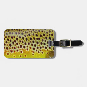 Brown Trout by PatternWear© Luggage Tag