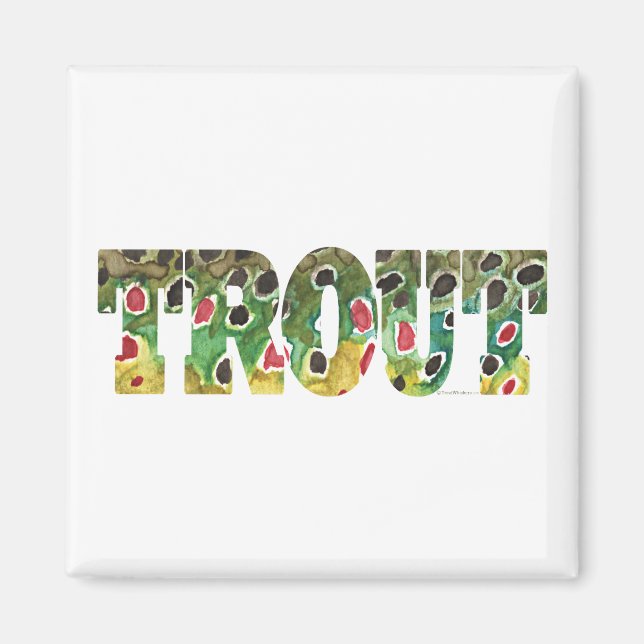 Brown Trout Design Magnet (Front)