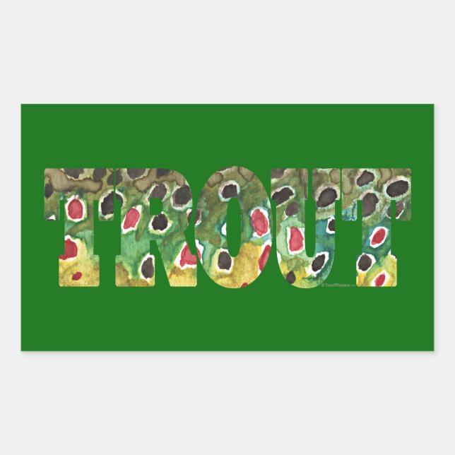 Brown Trout Design Sticker (Front)