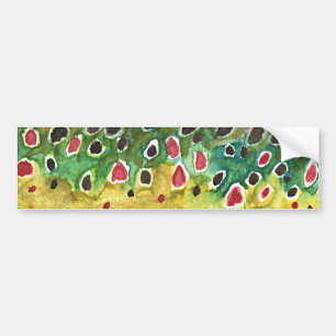 Brown Trout Fish Bumper Sticker