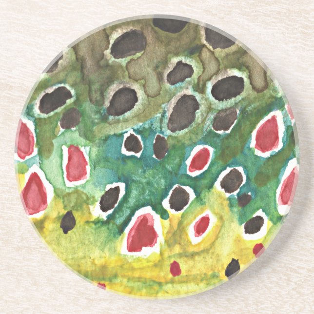 Brown Trout Fish Coaster (Front)