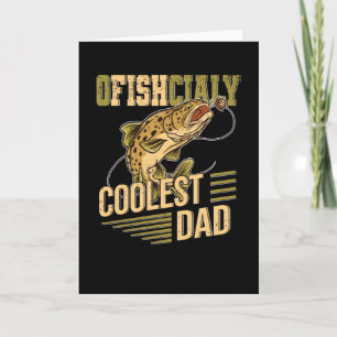 Brown Trout Fish Fisherman Fishing Papa Angler Card