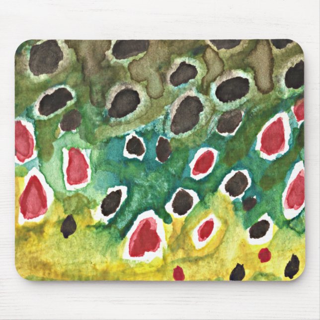 Brown Trout Fish Mouse Pad (Front)
