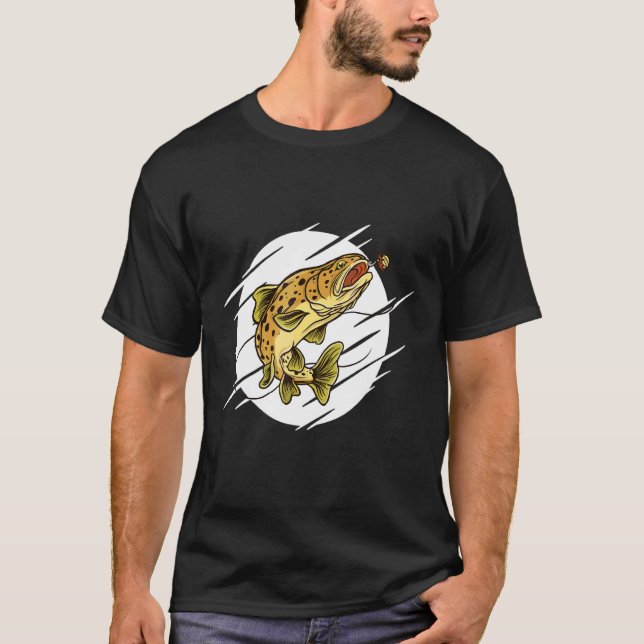Brown Trout Fish T-Shirt (Front)