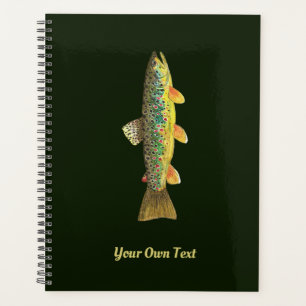 Brown Trout Fisherman's Personalized Planner