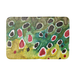 Brown Trout Fishing Bath Mat