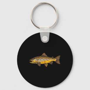 Brown Trout Fishing Fly Fishing Outdoors And Natur Keychain