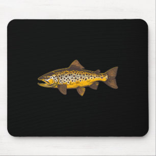 Brown Trout Fishing Fly Fishing Outdoors And Natur Mouse Pad