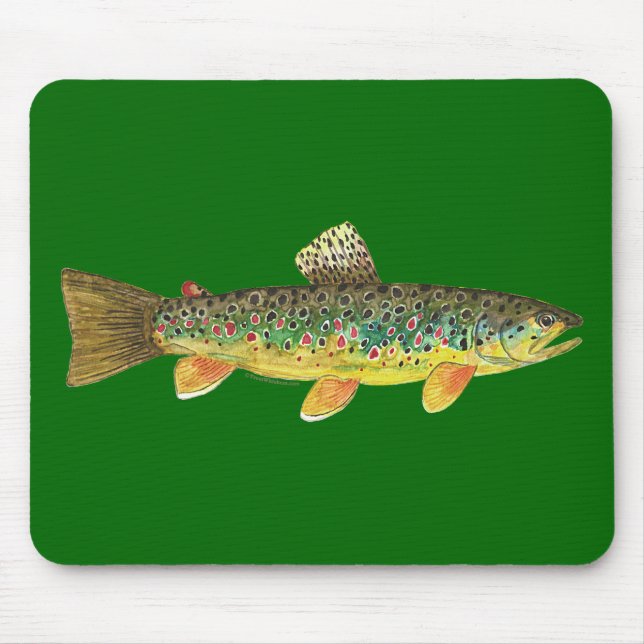 Brown Trout Fishing Mouse Pad (Front)