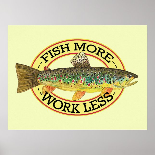 Brown Trout Fishing Poster (Front)