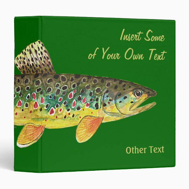 Brown Trout Fly Fishing Binder (Front/Spine)