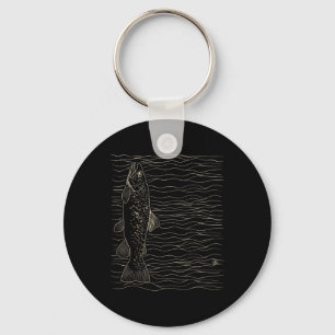 Brown Trout Fly Fishing Dry Fly Tying Fisherman  Keychain