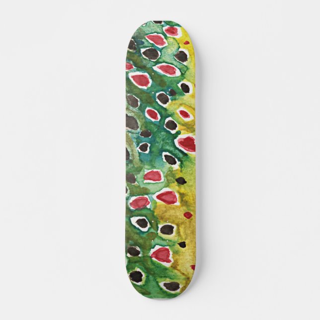 Brown Trout Fly Fishing Sport Fisherman Skateboard (Front)