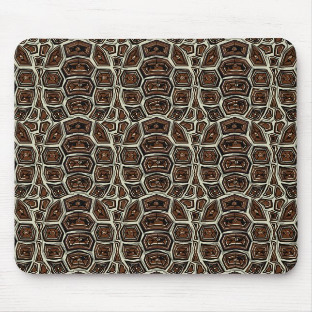 Brown Turtle Shell Pattern Mouse Pad (Front)