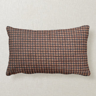 Brown tweed pattern lumbar pillow
