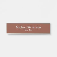 Brown Unique Elegant Modern Minimalist