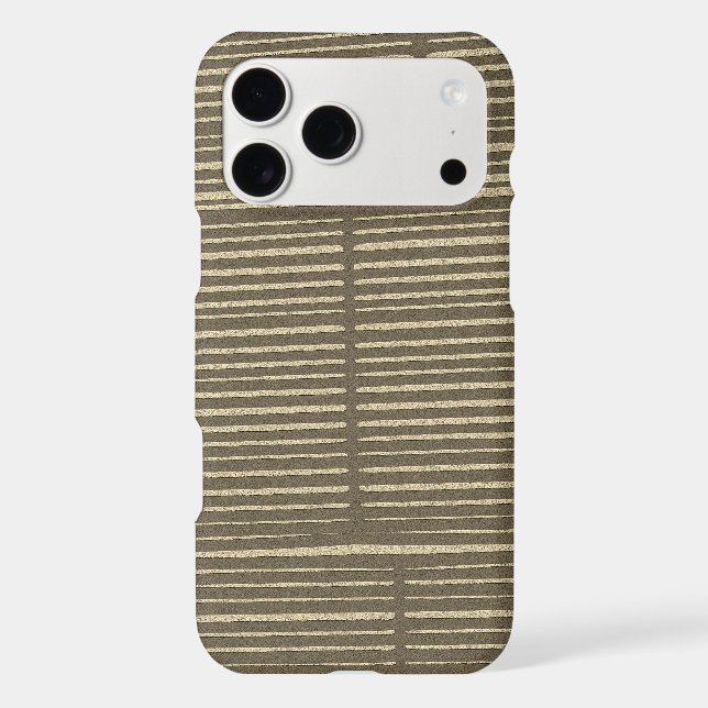 Brown Unique Modern Stripe Pattern Cool (Back)