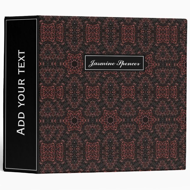 Brown unique snake skin pattern binder (Front/Spine)