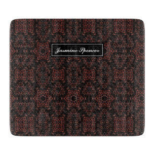 Brown unique snake skin pattern cutting board