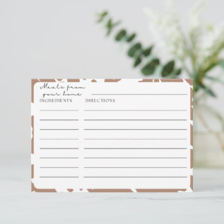 Brown Vache Imprimer Farmhouse Recettes Cartes