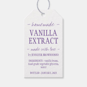 Brown Vanilla Extract Bottle Homemade craft Gift Tags
