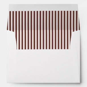 Brown Vertical Stripe Lined Envelope