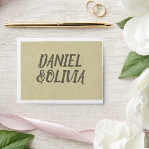 Brown Vintage Classic Wedding Envelope