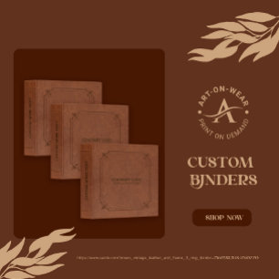 Brown Vintage Leather and Frame Binder
